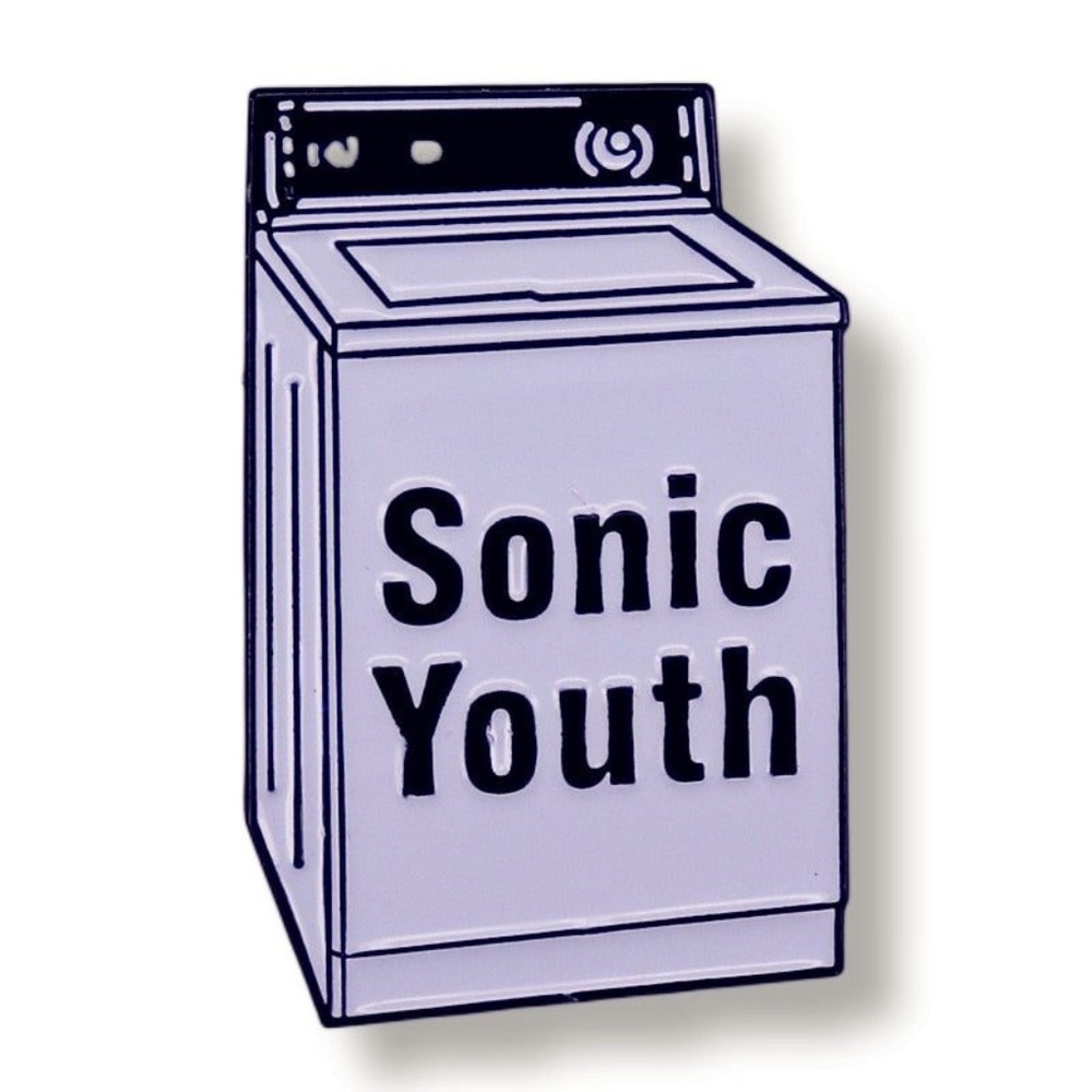 SONIC YOUTH 1995 RECORD WASHING MACHINE OIL DRIPPED ENAMEL LAPEL PIN BROOCH NWT
